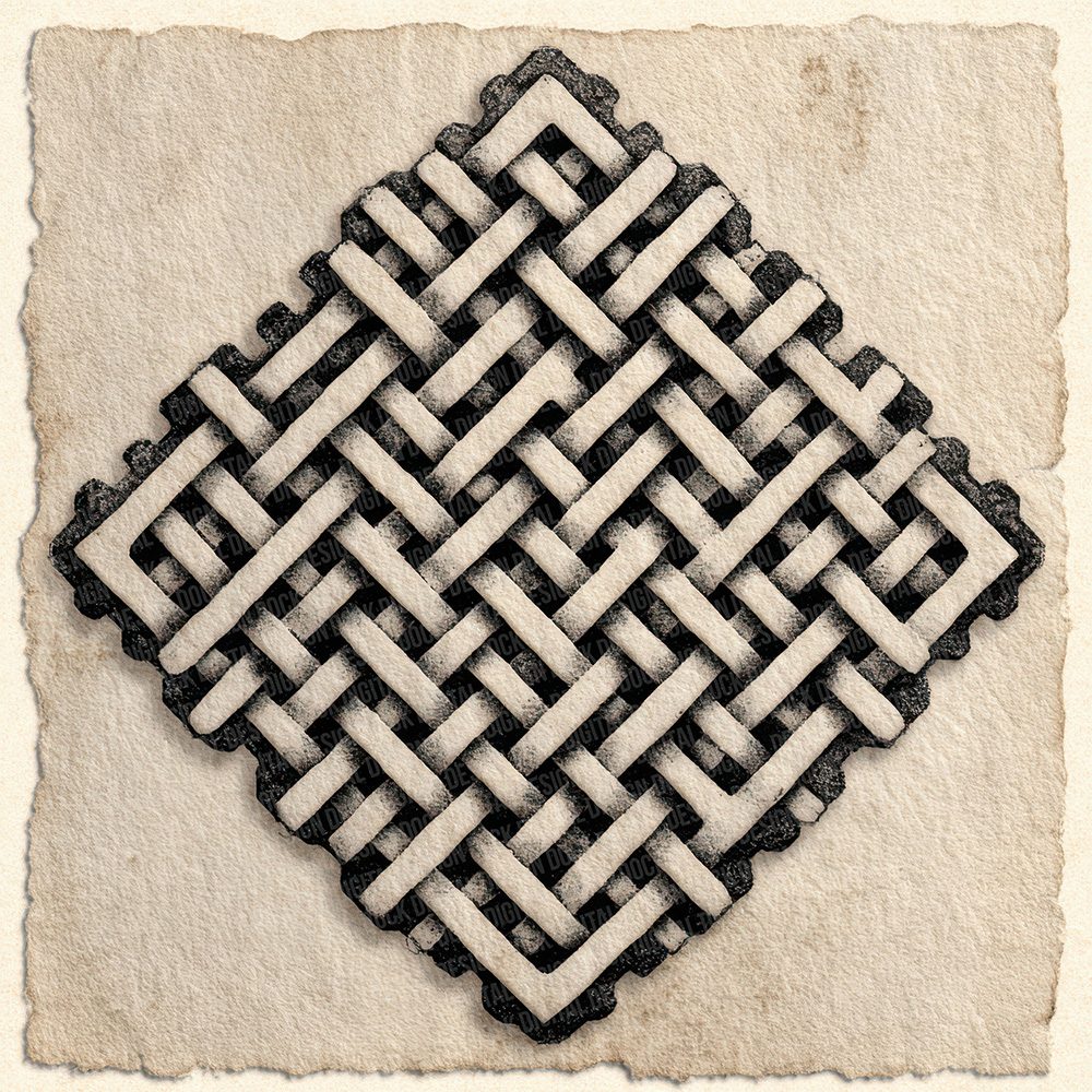 Celtic Lattice Black Ivory Digital Paper Pack (DDD000838)