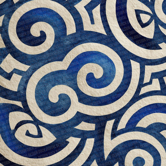 Celtic Triskelion Navy Digital Paper Pack (DDD000843)