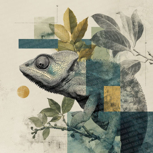 Chameleon Jungle Moodboard Digital Paper Pack (DDD000859)