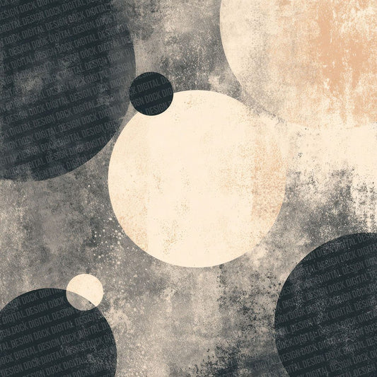 Charcoal Fog Circles Digital Paper Pack (DDD000870)
