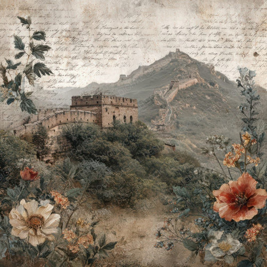 China Charm Landmark Great Wall Digital Paper Pack (DDD007789)