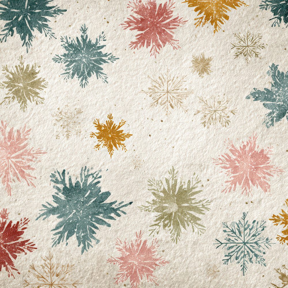 Christmas Retro Snowflake Digital Paper Pack (DDD000931)