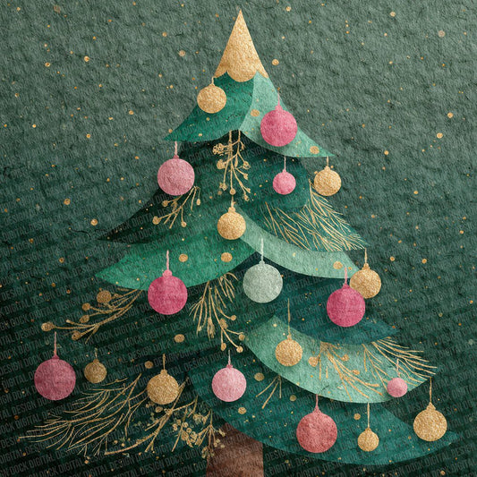 Christmas Tree Closeup Digital Paper Pack (DDD000950)