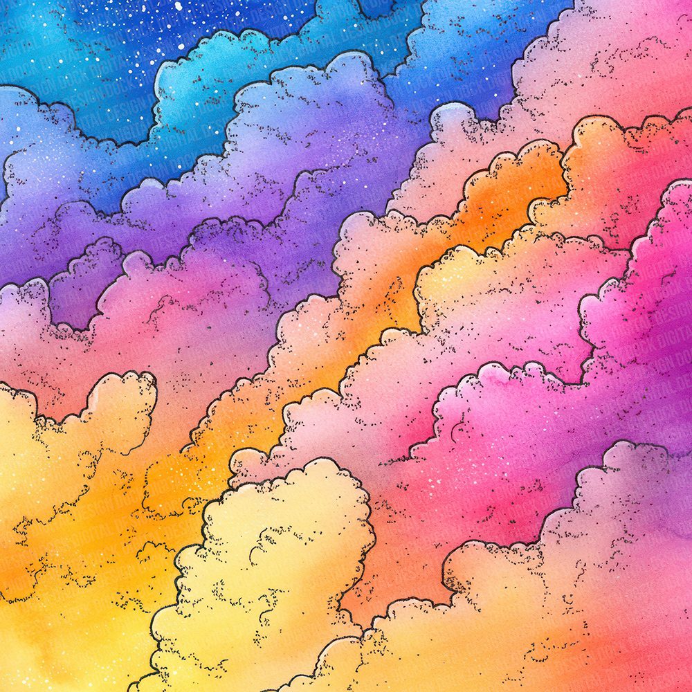 Cloudline Rainbow Mist Digital Paper Pack (DDD000998)