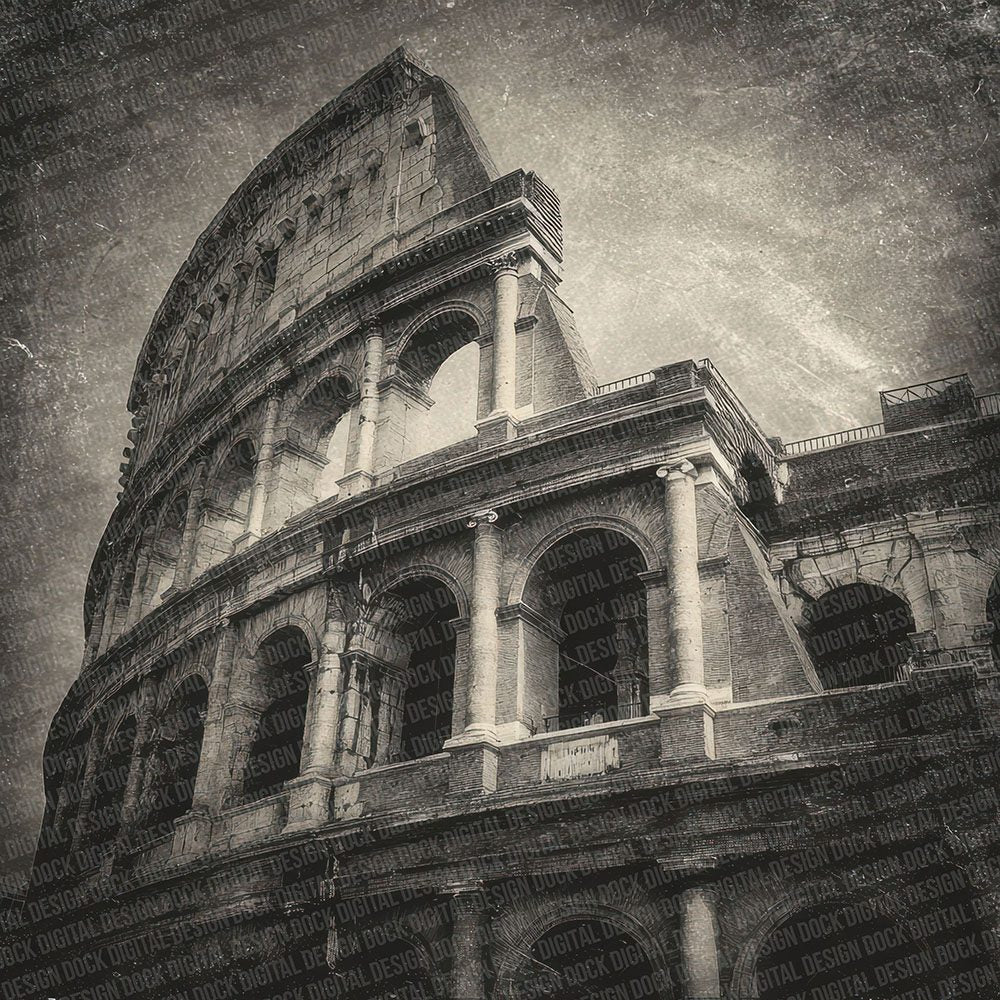 Colosseum Damaged Photo Digital Paper Pack (DDD001188)