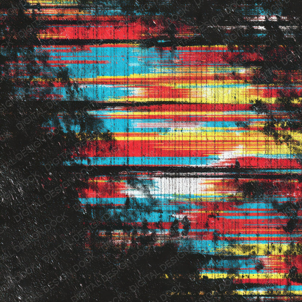 Colour Glitch Grunge Digital Paper Pack (DDD008733)