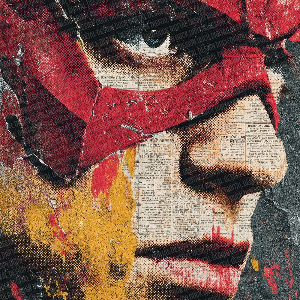 Comic Book Ripped Hero Closeup Digital Paper Pack (DDD001204)