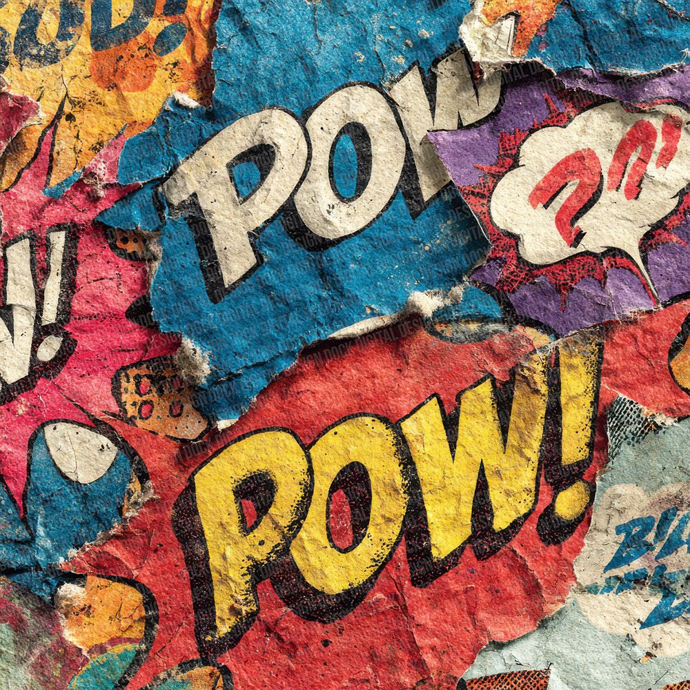 Comic Book Speech Burst Wall Digital Paper Pack (DDD001207)
