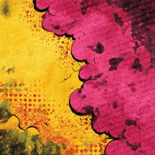 Comic Book Yellow Magenta Print Digital Paper Pack (DDD001213)