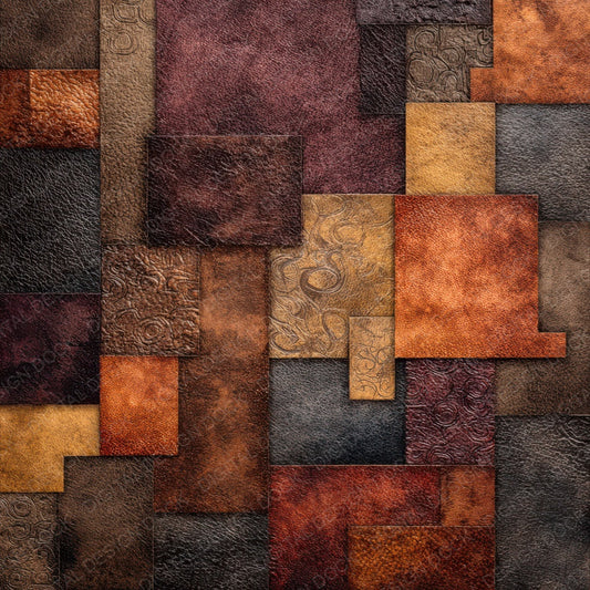 Copper Leather Patchwork Digital Paper Pack (DDD007631)