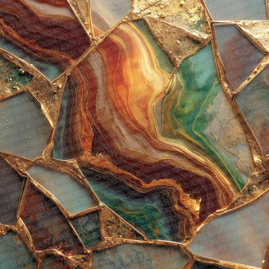 Copper Sapphire Marble Digital Paper Pack (DDD001237)
