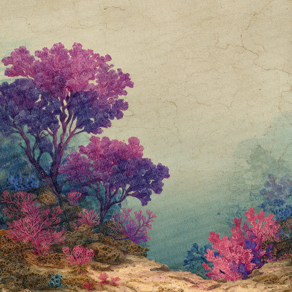 Coral Grave Bloom Digital Paper Pack (DDD001246)
