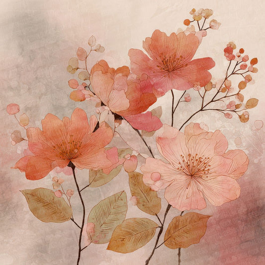 Coral Midsummer Digital Paper Pack (DDD001247)