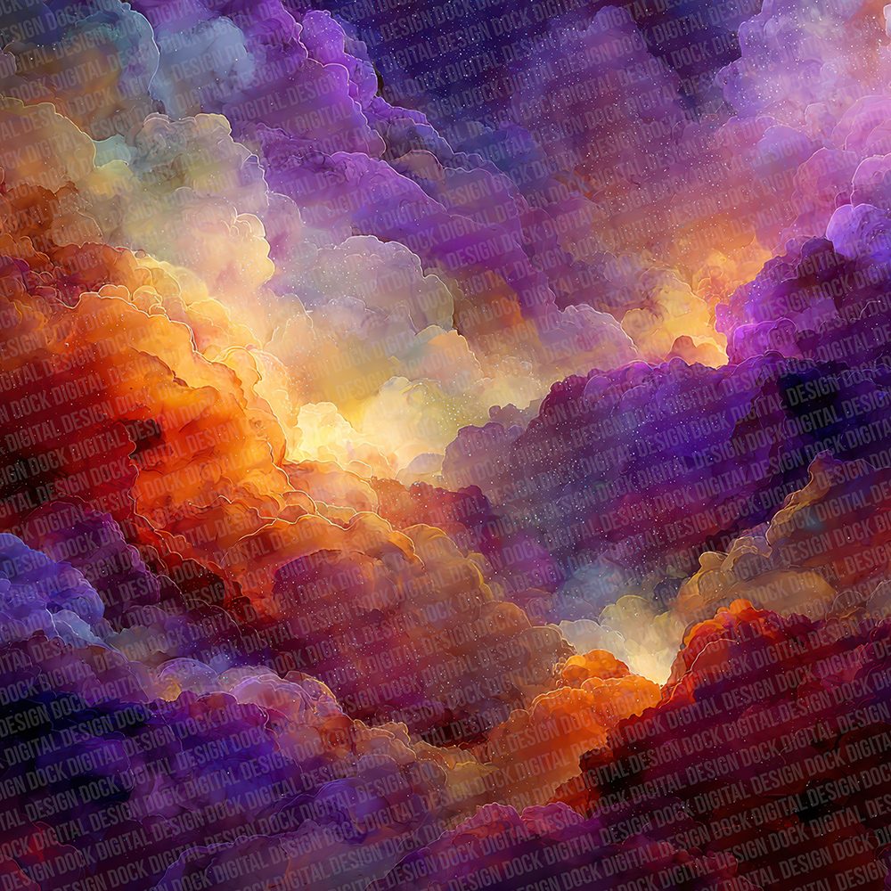 Cosmic Cloud Ember Digital Paper Pack (DDD001270)
