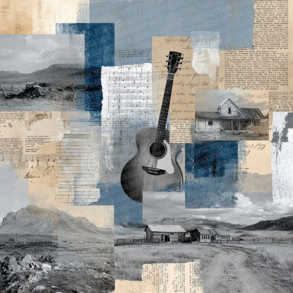 Country Song Moodboard Digital Paper Pack (DDD001292)