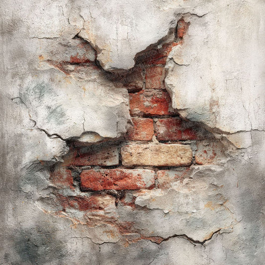 Cracked Plaster Brick Wall Digital Paper Pack (DDD001305)