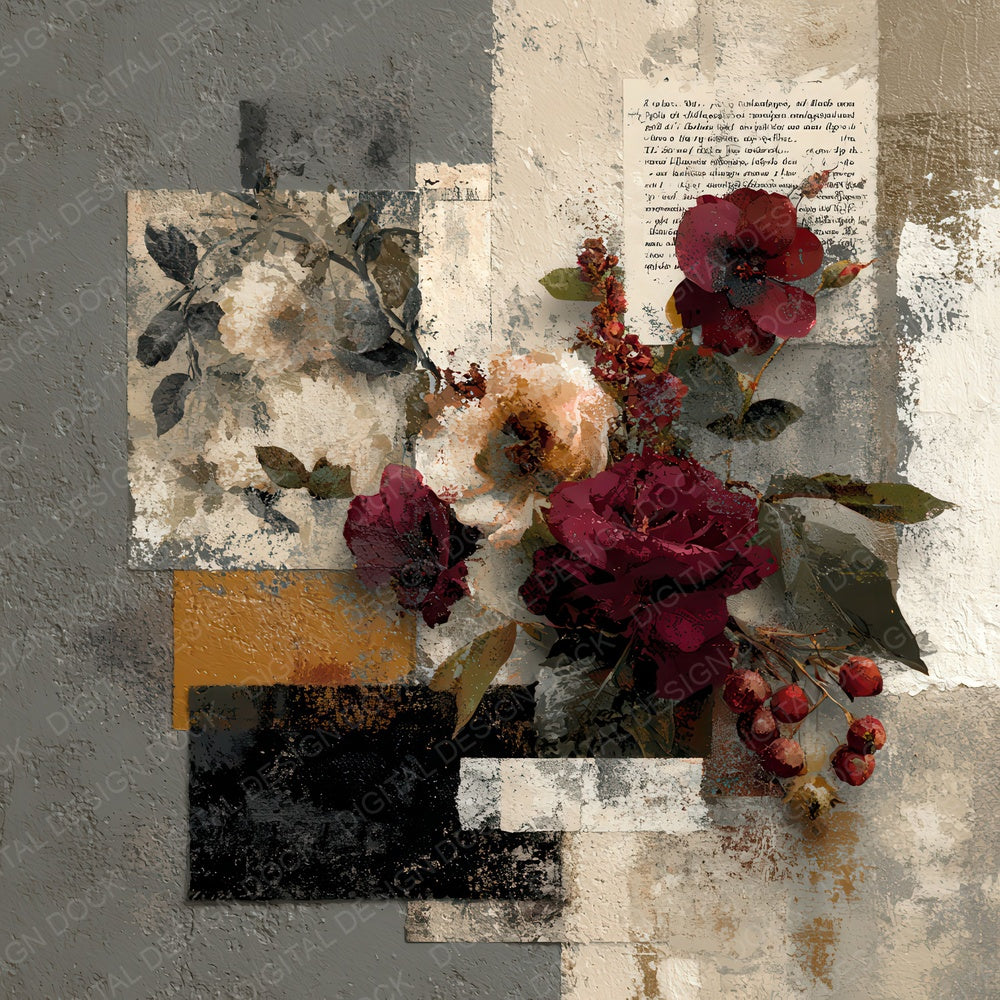 Crimson Archive Layers Digital Paper Pack (DDD007988)