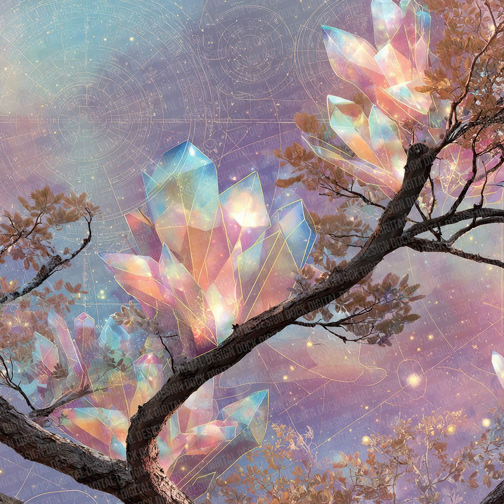 Crystal Aurora Branches Digital Paper Pack (DDD001356)