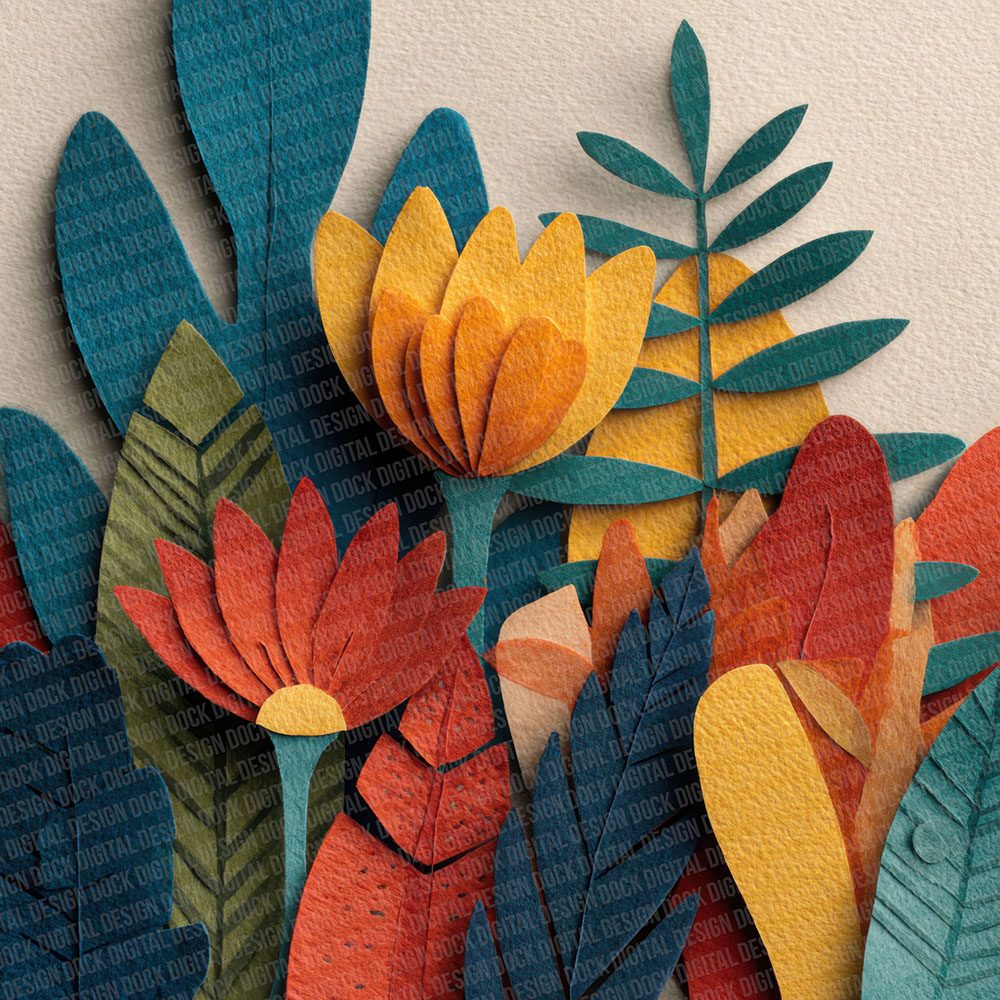 Cut Paper Botanicals Digital Paper Pack (DDD001366)