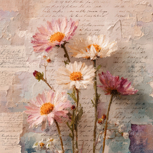 Daisy Botanical Note Digital Paper Pack (DDD007641)