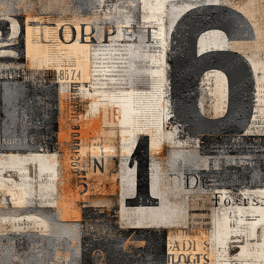 Dark Ephemera Typography Background Digital Paper Pack (DDD007830)