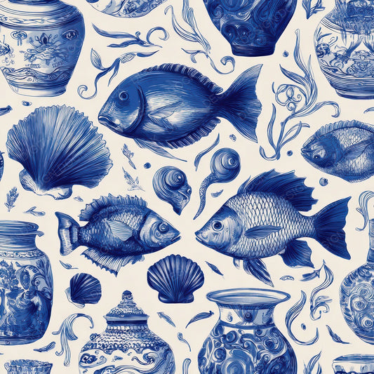 Delft Sea Motifs Digital Paper Pack (DDD008394)
