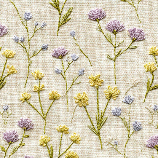 Embroidered Meadow Fabric Digital Paper Pack (DDD008551)