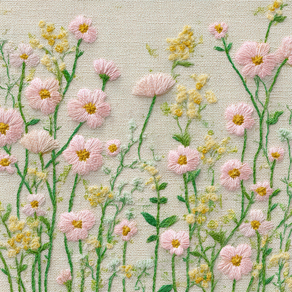 Embroidered Wildflowers Digital Paper Pack (DDD008552)
