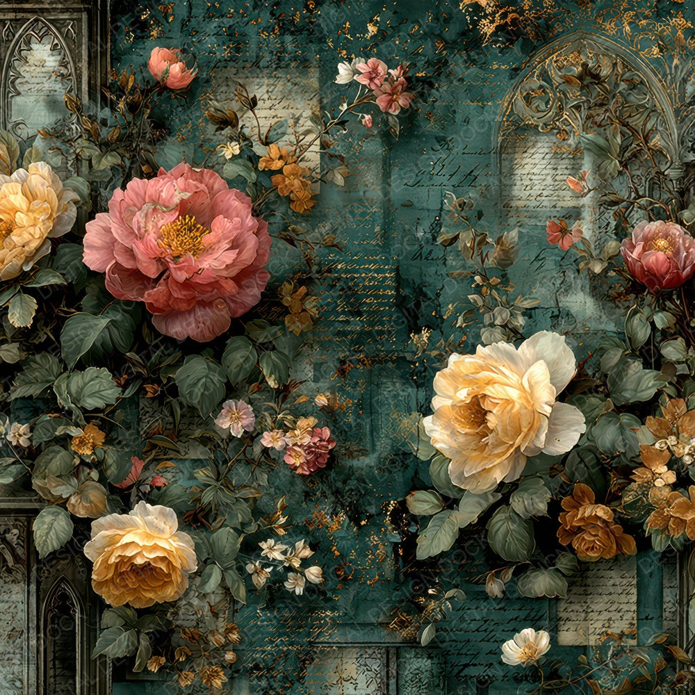 Emerald Cathedral Bloom Digital Paper Pack (DDD007990)