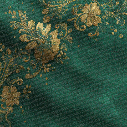 Emerald Silk Motif Digital Paper Pack (DDD001570)