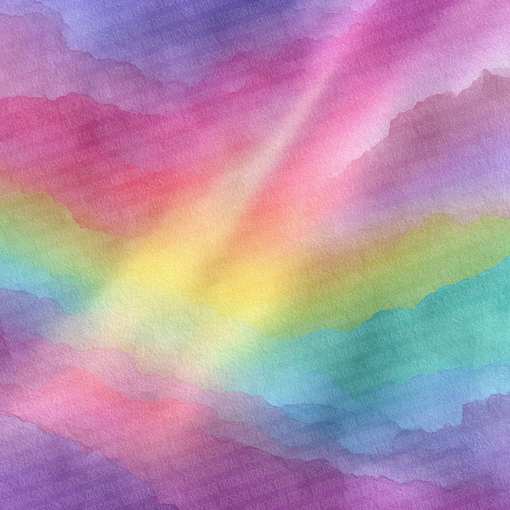 Ethereal Pastel Watercolour Rainbow Digital Paper Pack (DDD001614)