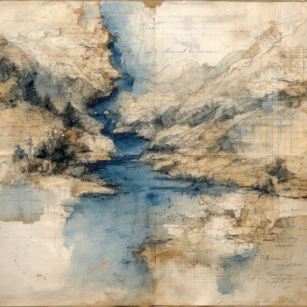Faded Travel Cartography Digital Paper Pack (DDD001671)