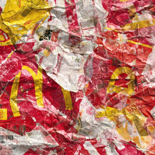 Fast Food Packaging Collage Digital Paper Pack (DDD008313)