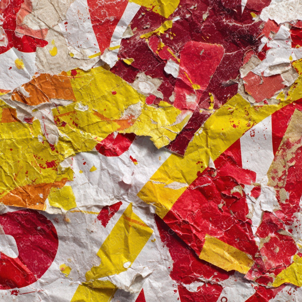 Fast Food Packaging Collage Digital Paper Pack (DDD008313)
