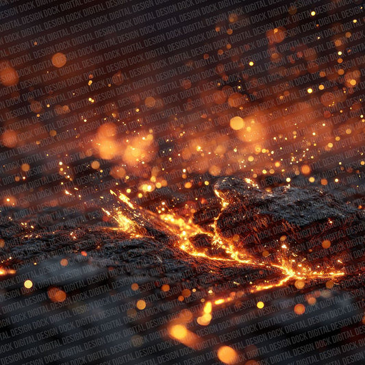 Fire Inferno Embers Flying Digital Paper Pack (DDD001709)