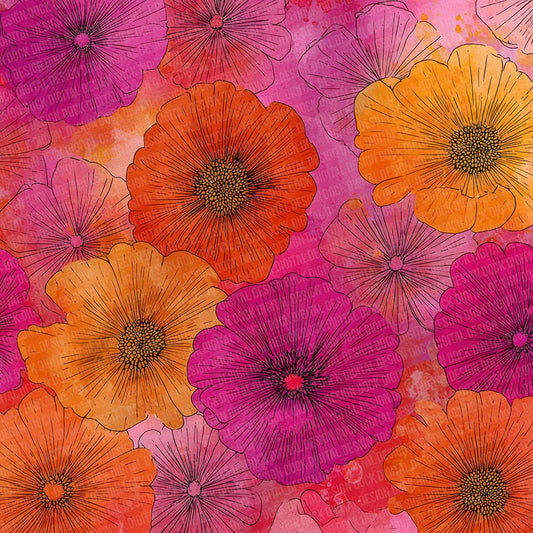 Floral Ink Splash Digital Paper Pack (DDD001738)