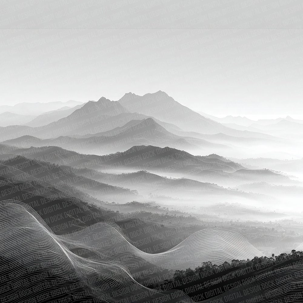 Fog Peak Lines Digital Paper Pack (DDD001748)