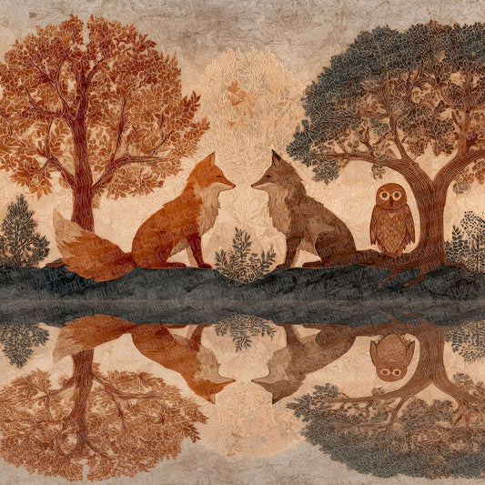 Folk Art Woodland Fox Digital Paper Pack (DDD001755)