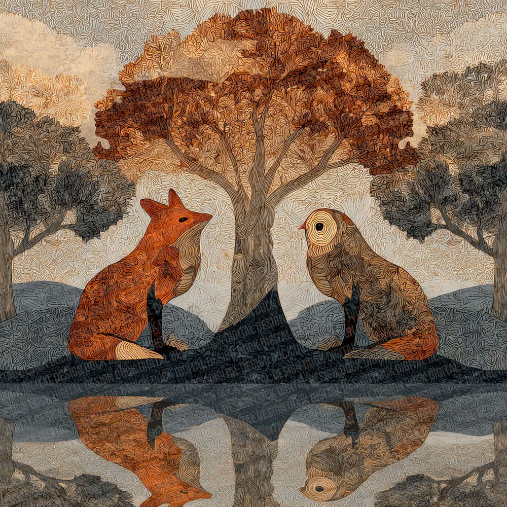 Folk Art Woodland Fox Digital Paper Pack (DDD001755)