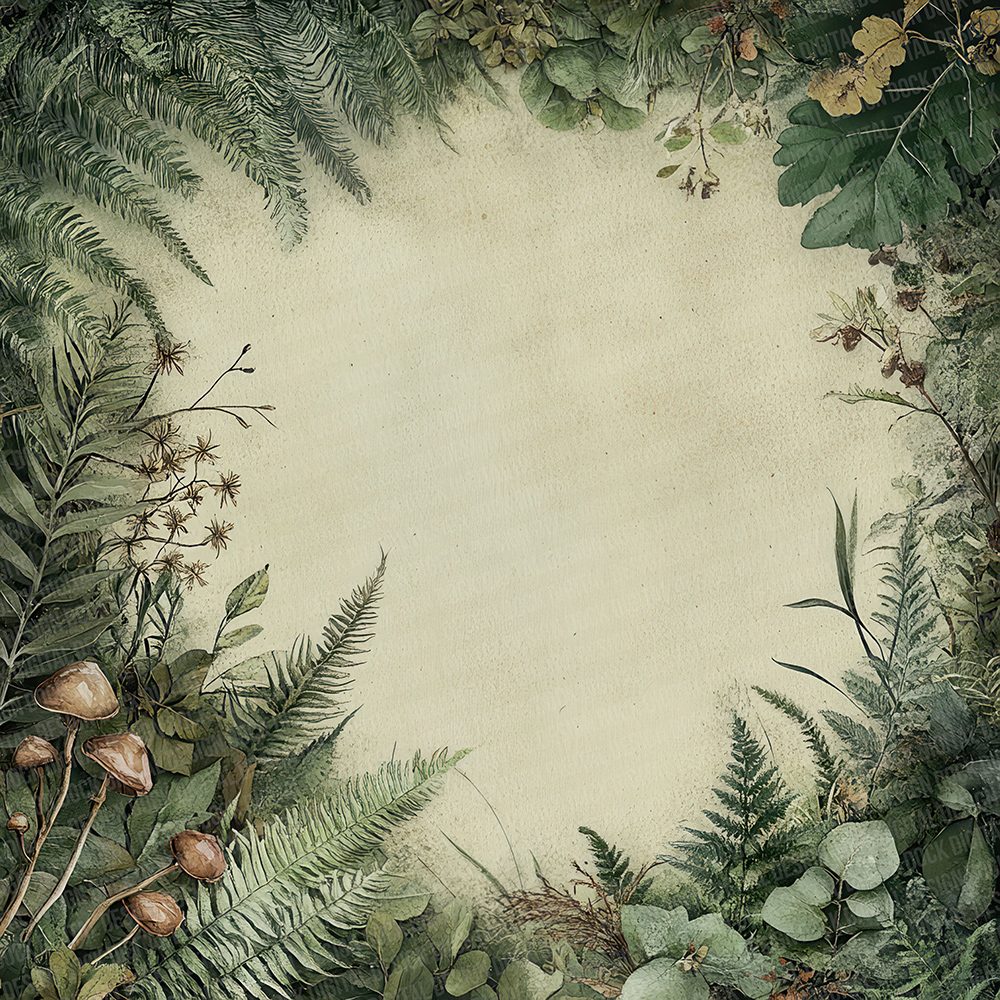 Forest Fern Border Digital Paper Pack (DDD001770)