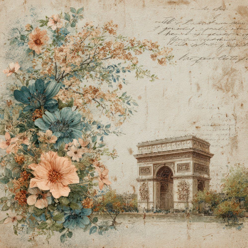 France Charm Arc Triomphe Digital Paper Pack (DDD007768)