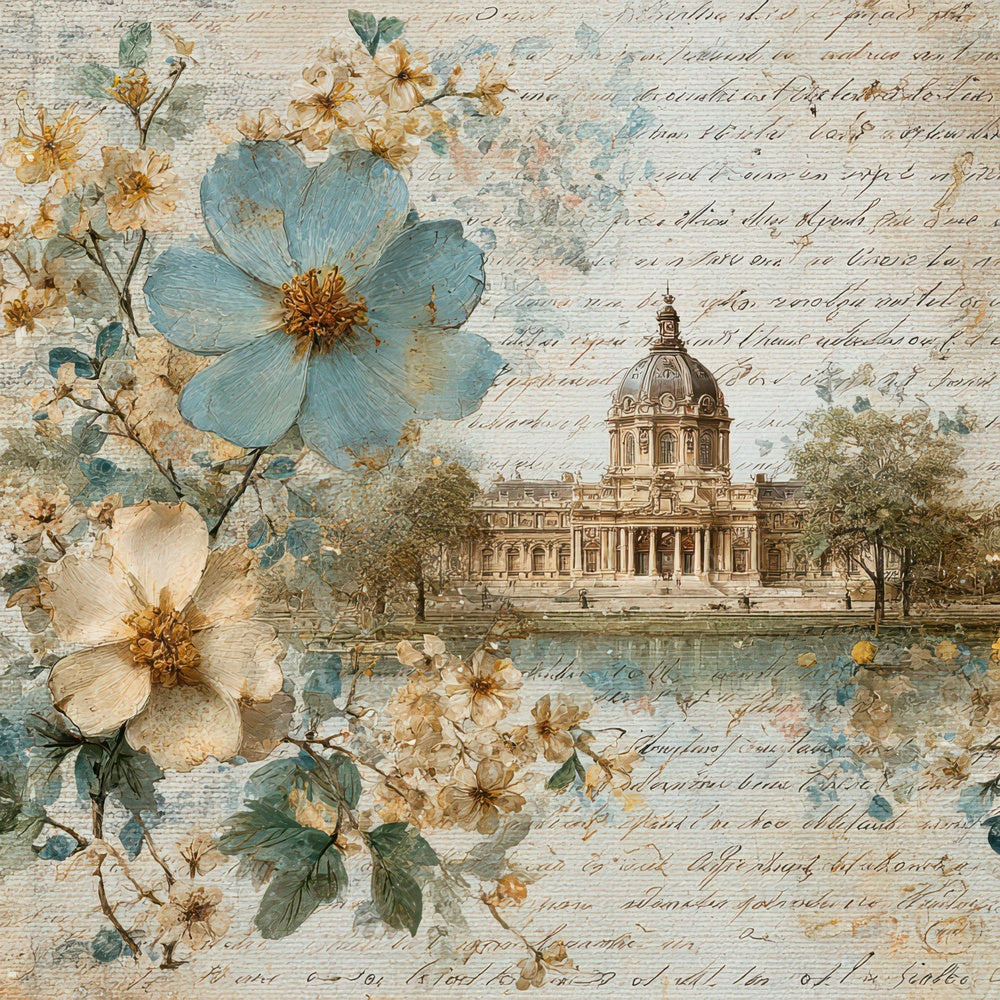 France Charm Landmark Louvre Digital Paper Pack (DDD007791)
