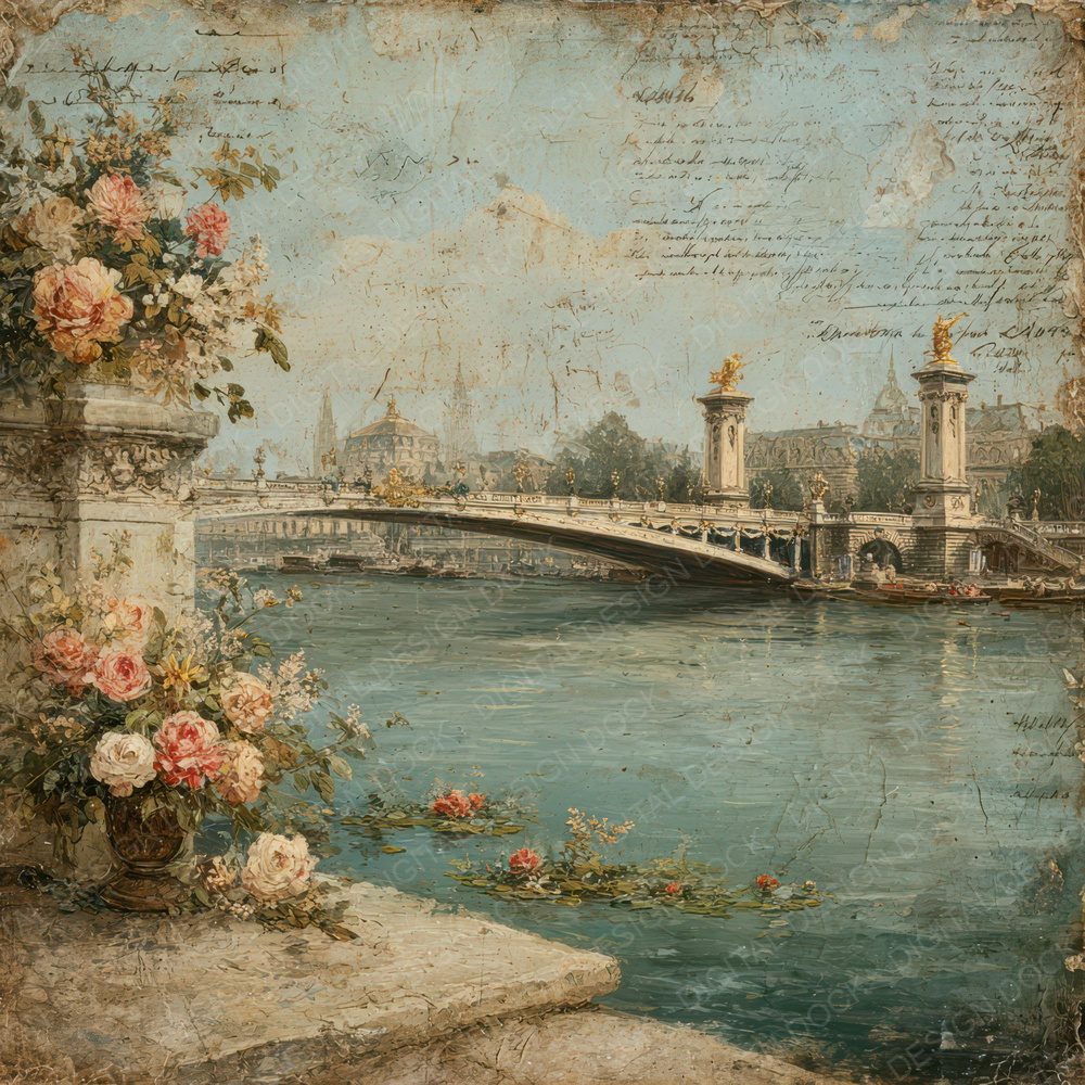 France Charm Pont Alexandre Digital Paper Pack (DDD007794)