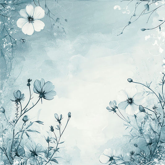 Frosted Ink Flower Digital Paper Pack (DDD001818)