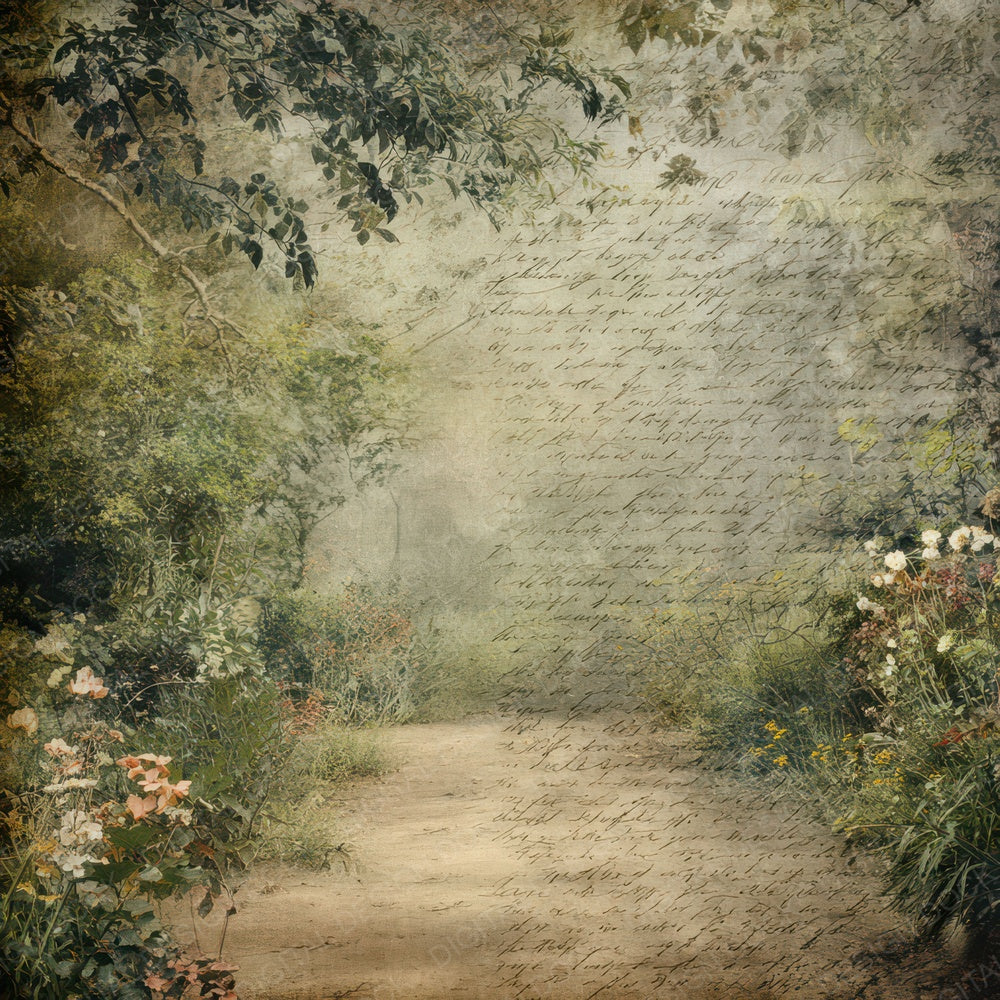 Garden Path Script Digital Paper Pack (DDD008819)