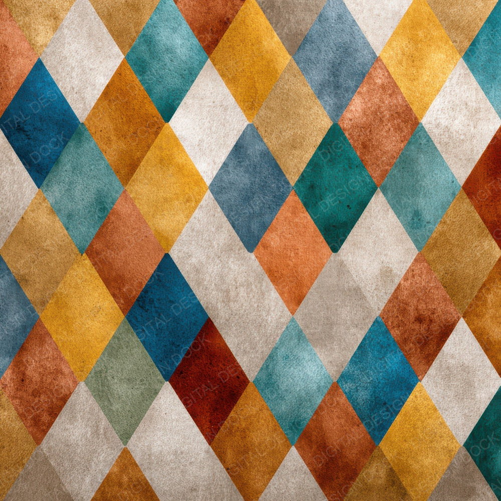 Geometric Mustard Linen Digital Paper Pack (DDD007653)