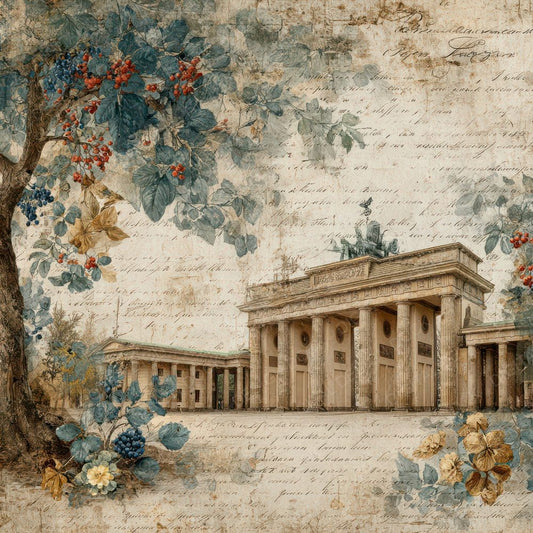 Germany Charm Brandenburg Gate Digital Paper Pack (DDD007775)