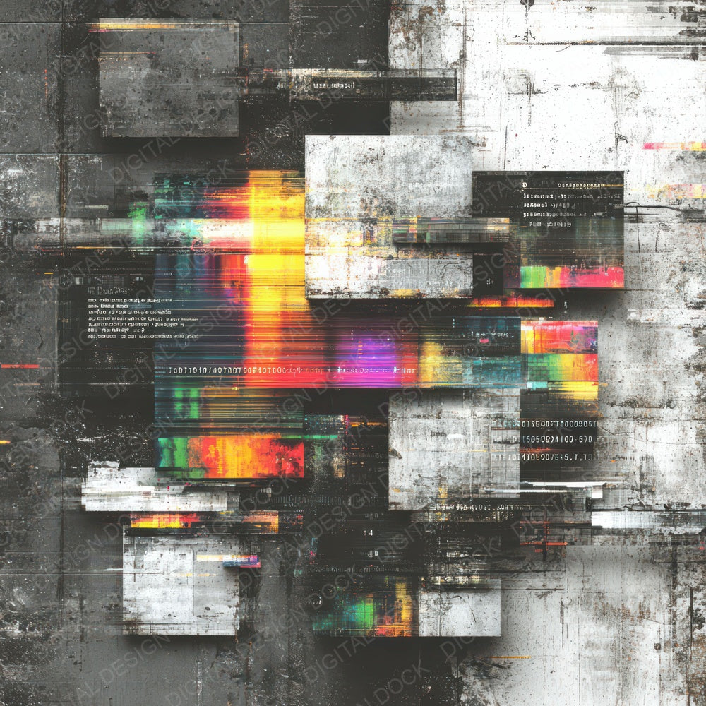Glitch Data Paper Digital Paper Pack (DDD007975)
