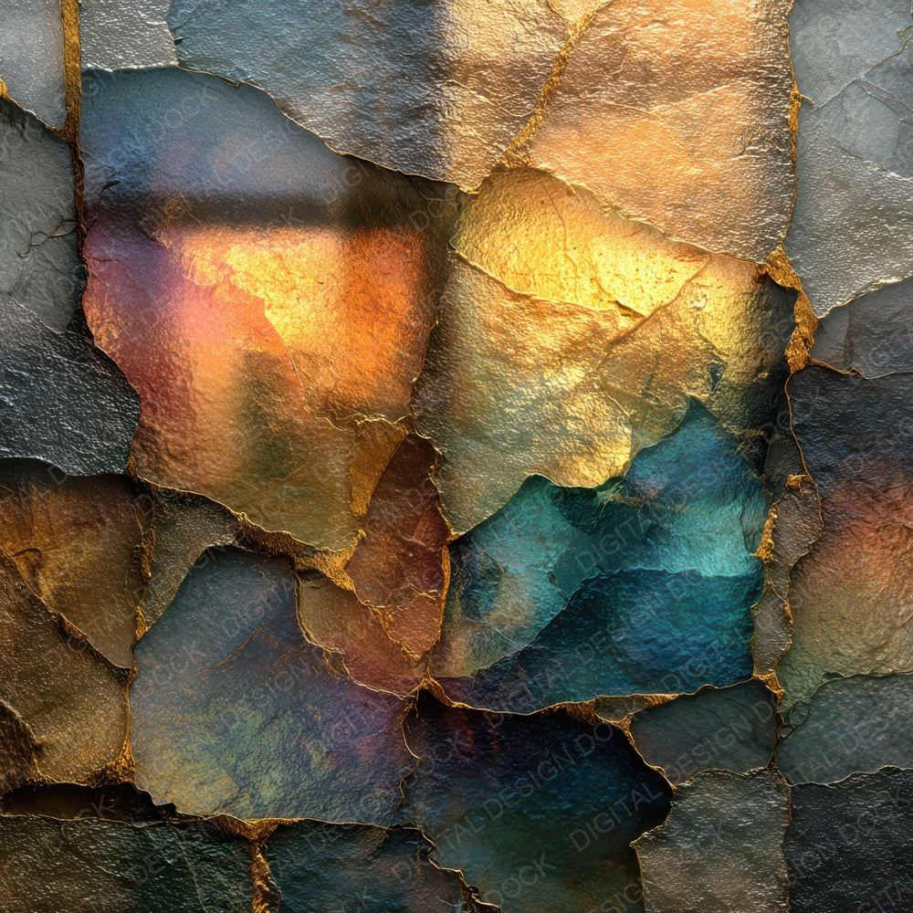 Gold Sapphire Glass Digital Paper Pack (DDD007654)
