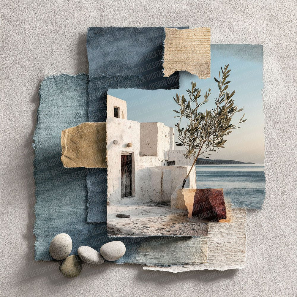 Greek Island Collage Digital Paper Pack (DDD001942)